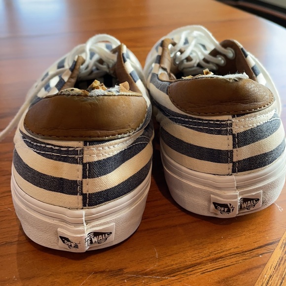 Vintage Striped vans pre loved! Womens 8 1/2 Men 7. Compliments Canvas / leather - Picture 4 of 8